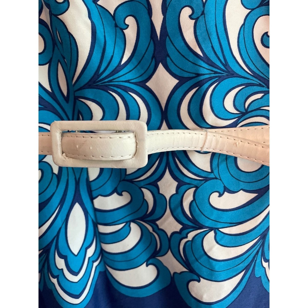 Blue White Sheath Dress Women's Size 10 Cece's New York Retro Preppy NWT - Picture 6 of 9